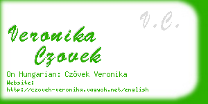 veronika czovek business card